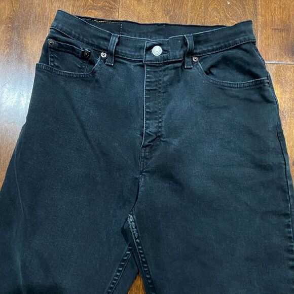 Levi's 550 Relaxed Tapered Vintage Y2K 2001 Black Denim Jeans Women's 12 - Picture 3 of 12